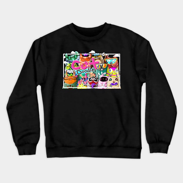 cat doodle 2020 june edition Crewneck Sweatshirt by chachazart